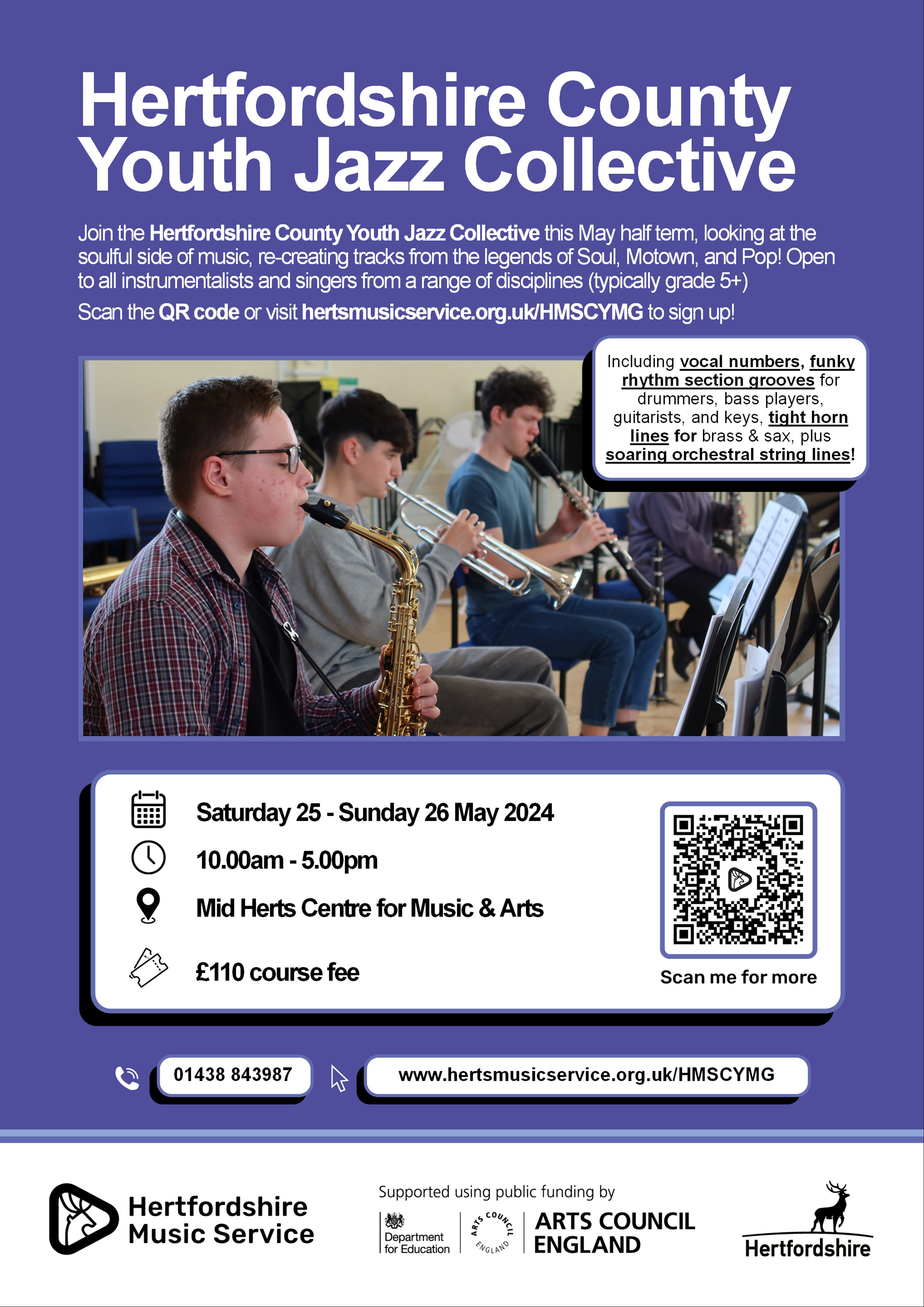 County Youth Jazz Collective_half term course 25 - 26 May 2024