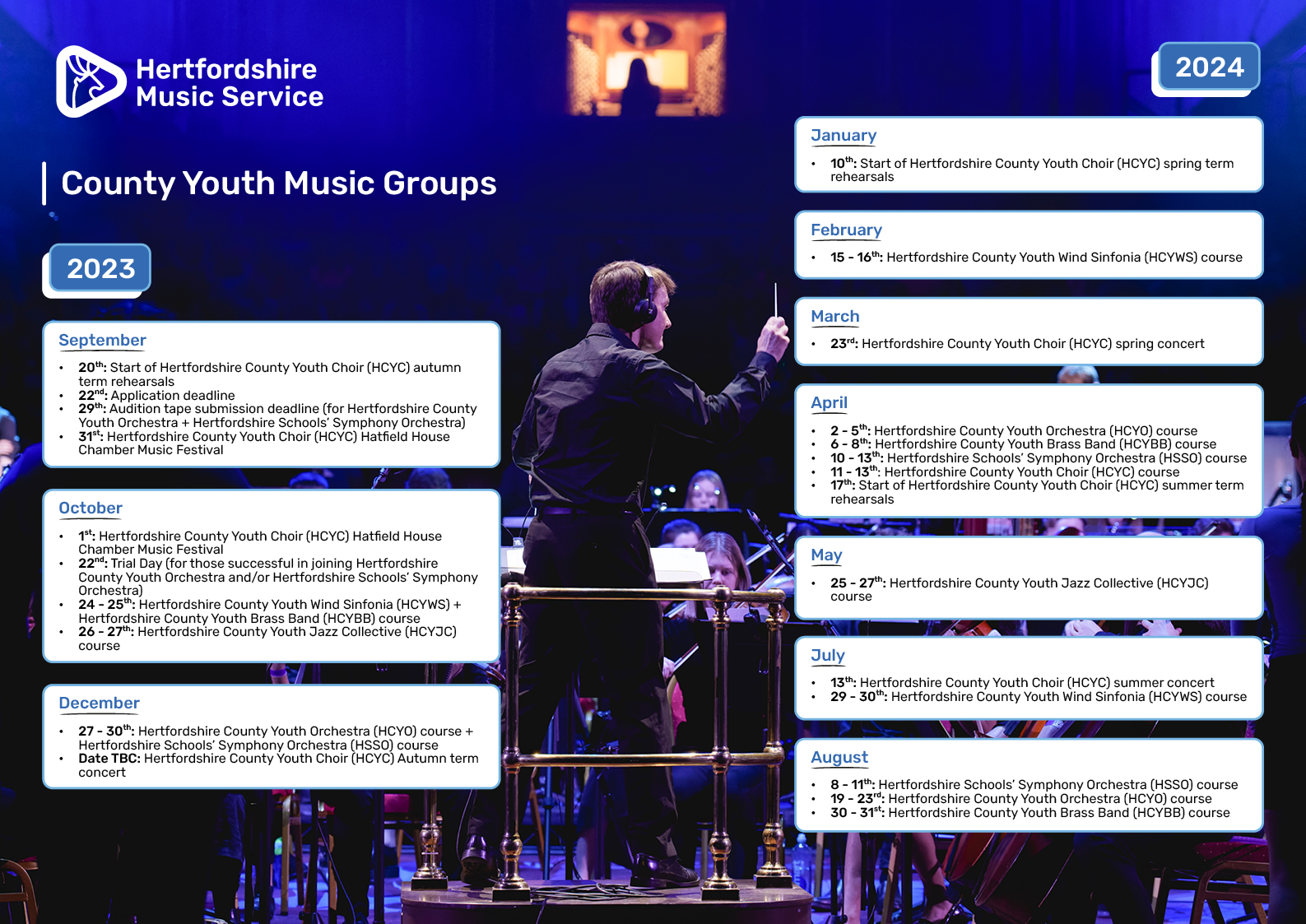 HMS County Youth Music Groups 2023_24 key dates poster