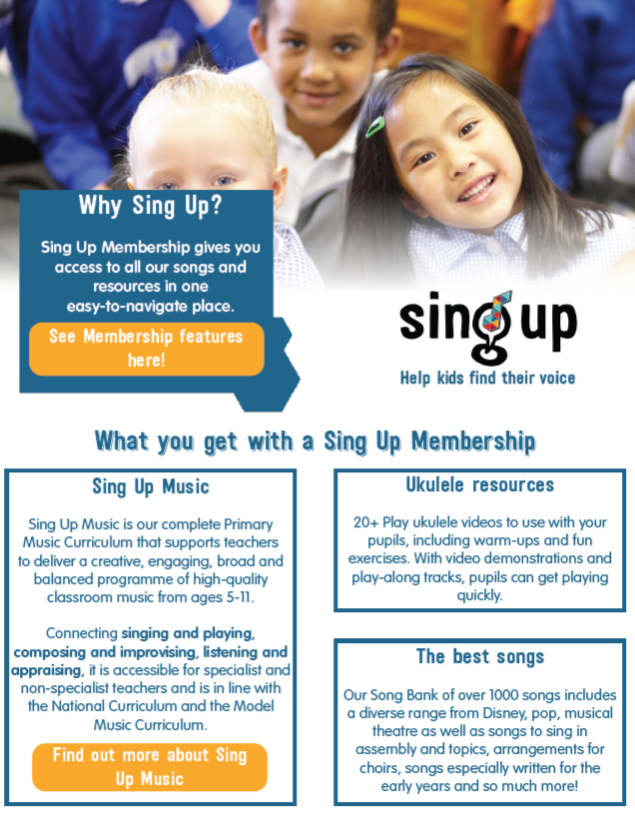 Sing up flyer
